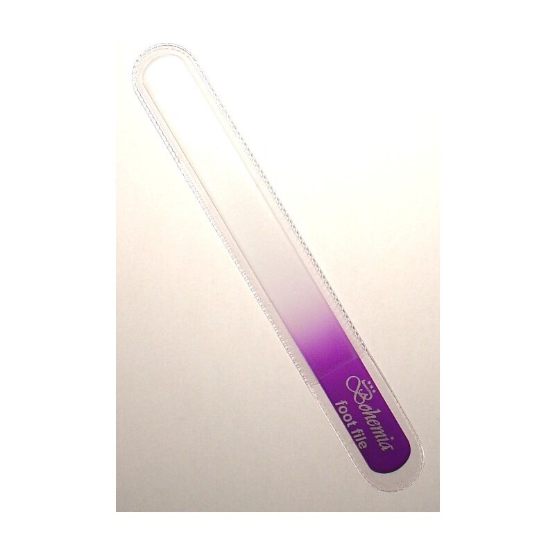 BOHEMIA CRYSTAL Velký skleněný pilník na nehty - 200mm - fialový