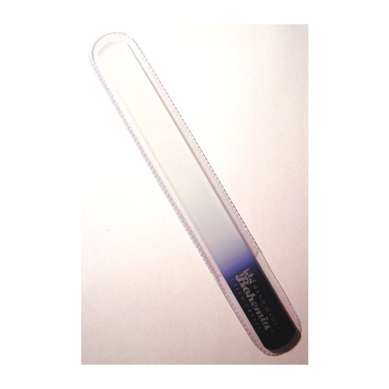 BOHEMIA CRYSTAL Velký skleněný pilník na nehty - 200mm - modrý