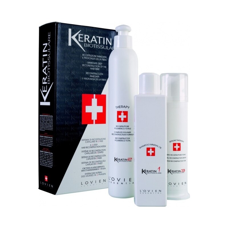 L´OVIEN ESSENTIAL Keratin Biotissulare keratinový systém pro rekonstrukci vlasů - 3fáze