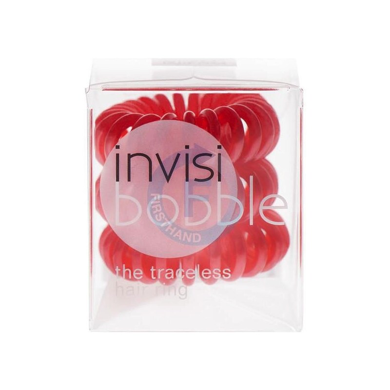 INVISIBOBBLE Traceless Hair Ring Red 3ks - Spirálová gumička do vlasů - červená