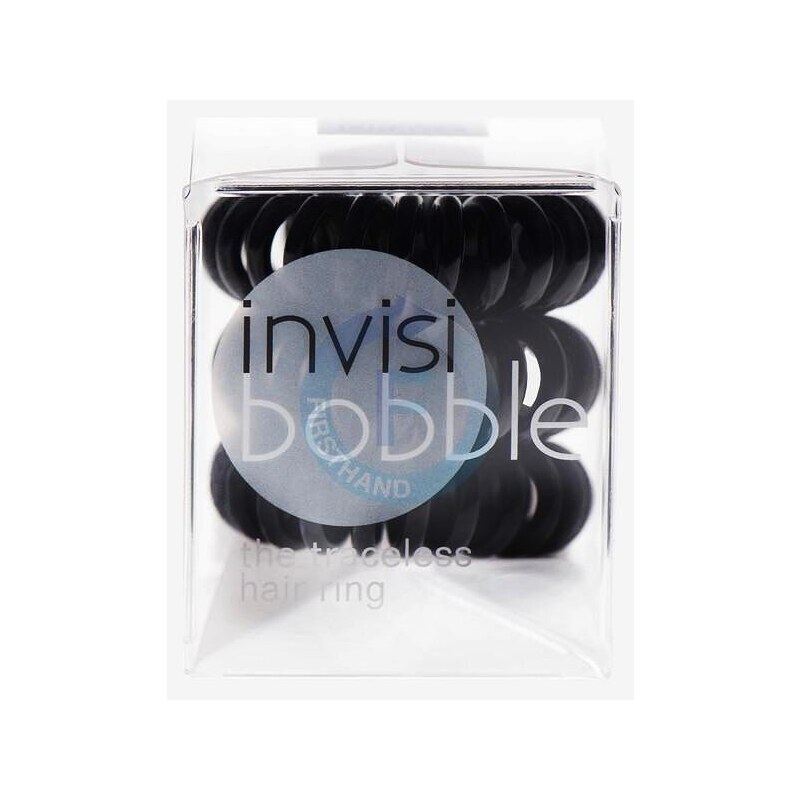 INVISIBOBBLE Traceless Hair Ring Black 3ks - Spirálová gumička do vlasů - černá