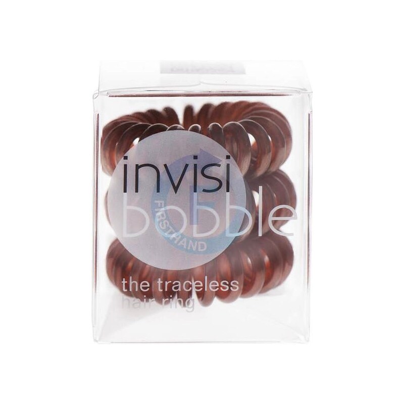 INVISIBOBBLE Traceless Hair Ring Brown 3ks - Spirálová gumička do vlasů - hnědá