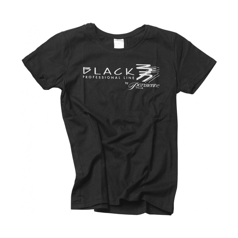BLACK Pomůcky Černé tričko s potiskem Black Parisienne - velikost XL