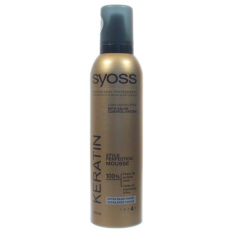 SYOSS Professional KERATIN Mousse pěnové tužidlo - extra silná pružná fixace vlasů 250ml