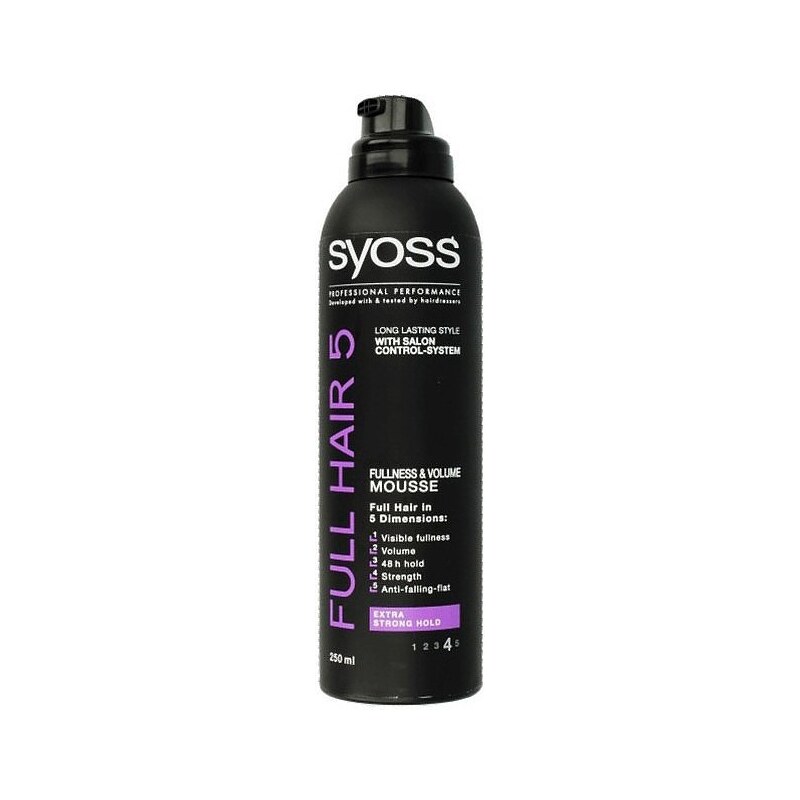 SYOSS Full Hair 6 Volume Mousse Extra Strong 250ml - pěna pro zvýšení hustoty a objemu vlasů