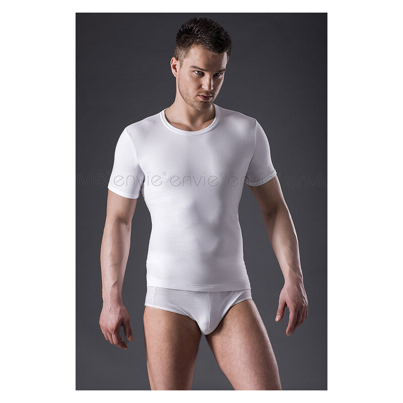 Triko pánské Envie T-shirt Round-Neck Cotton, bílá