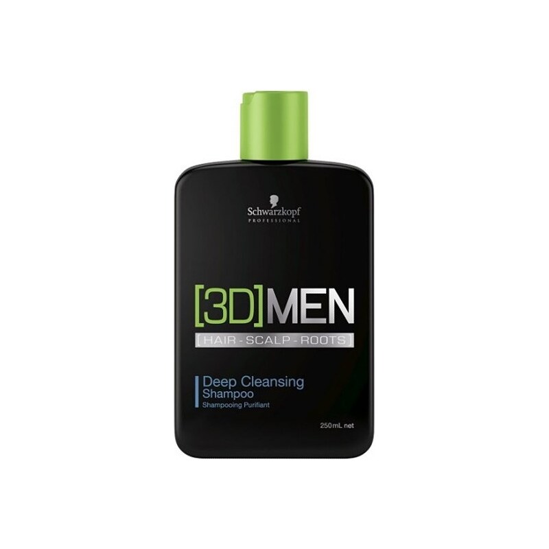 Schwarzkopf 3D MEN Deep Cleasing Shampoo 250ml - hloubkově čistící šampon ro muže