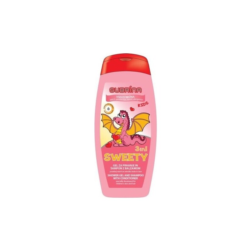 SUBRÍNA For Kids Sweety 3v1 250ml - dětský sprchový šampon s kondicionérem