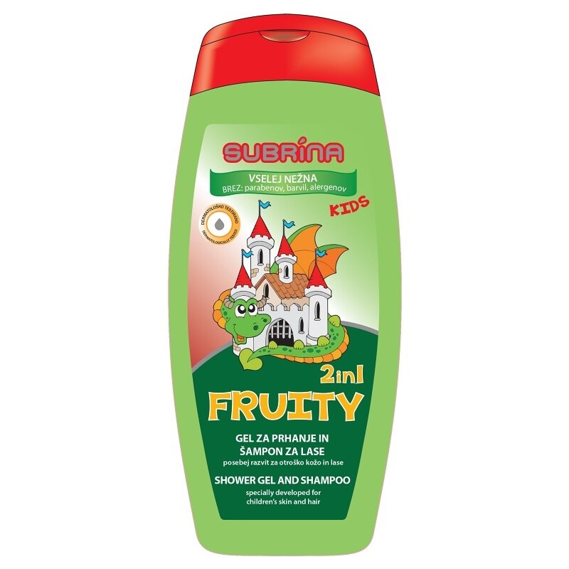 SUBRÍNA For Kids Fruity 2v1 250ml - dětský sprchový gel a šampon 2v1