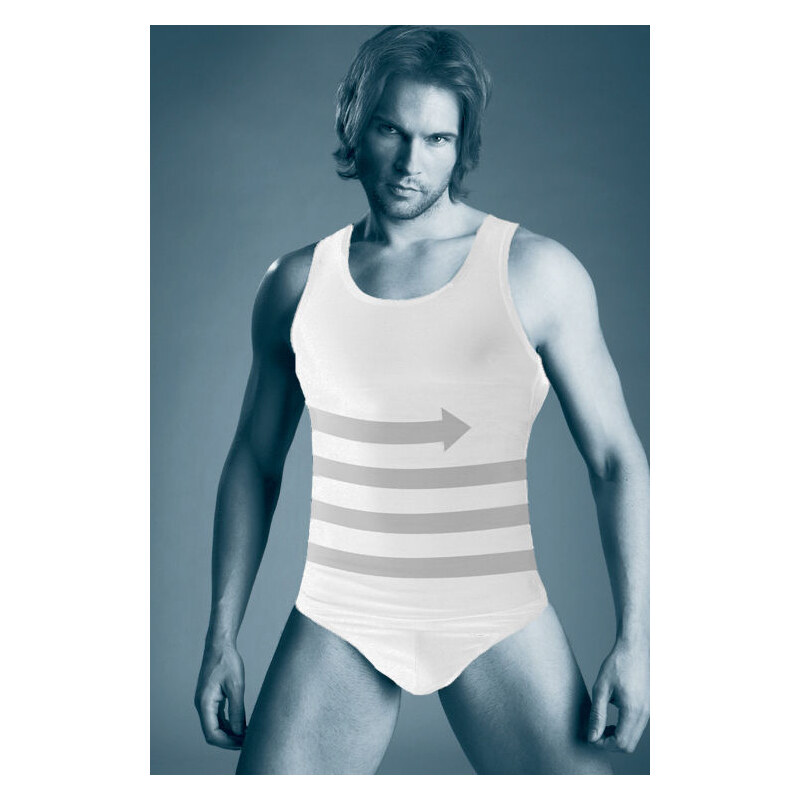 Zeštihlující pánské triko Mitex Body Perfect 180/190, bílá