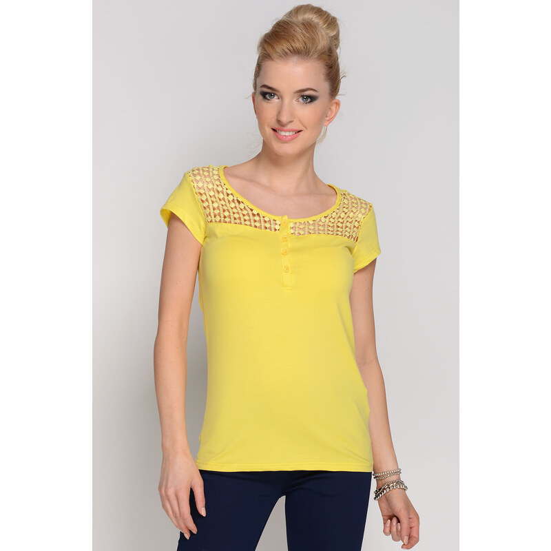 Tričko Avaro BL-1129, žlutá