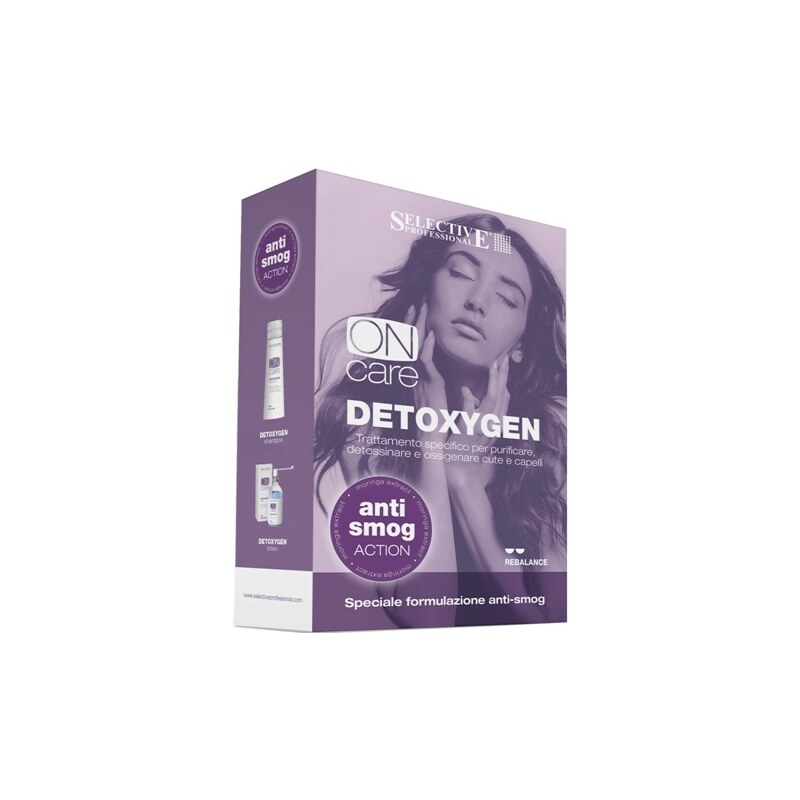 SELECTIVE Oncare DETOXYGEN SET - šampon a lotion pro detoxikaci vlasů s antismogovým účinkem