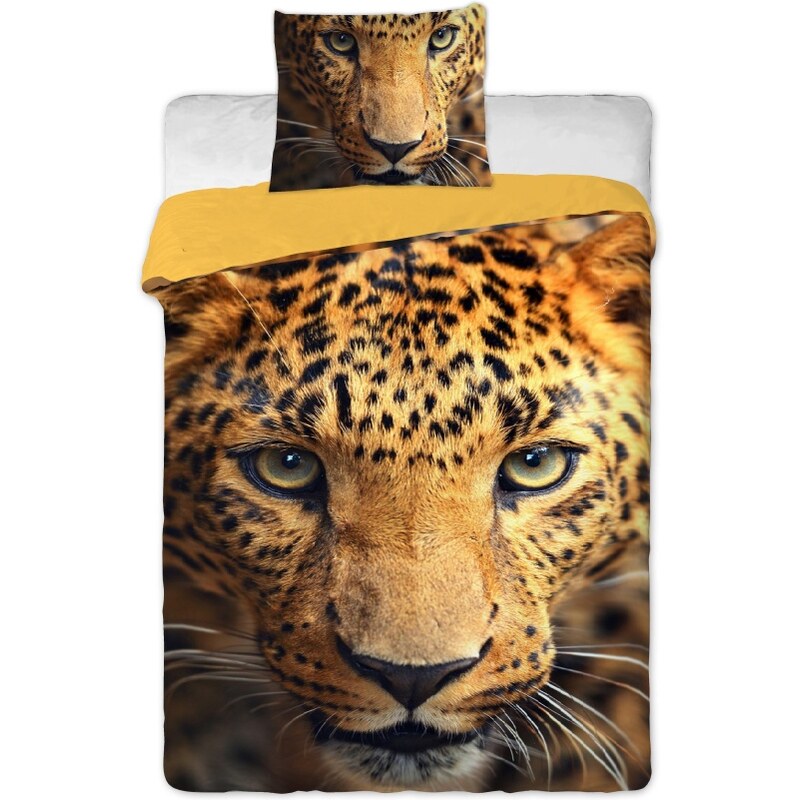 Jerry Fabrics Povlečení bavlna fototisk - Leopard 2015 1x 140/200, 1x 90/70
