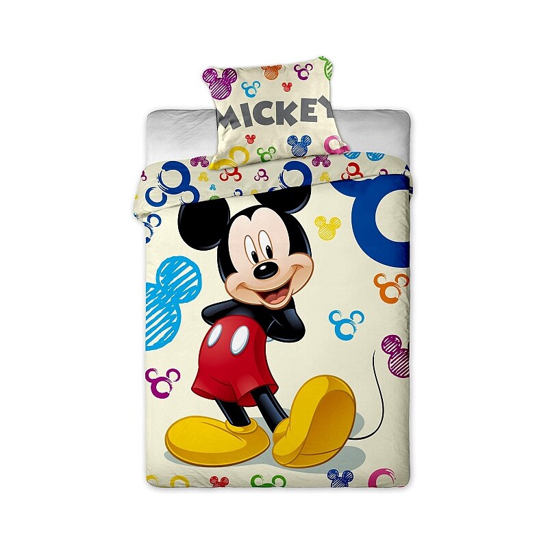 Jerry Fabrics Povlečení Disney - Mickey Colours 1x 140/200, 1x 90/70