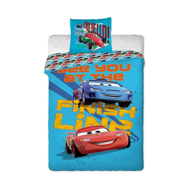 Jerry Fabrics Povlečení Disney - Cars 2013 blue 1x 140/200, 1x 90/70