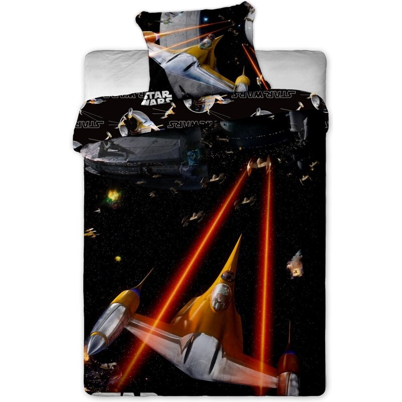 Jerry Fabrics Povlečení bavlna Star Wars spaceships 140x200, 70x90 cm