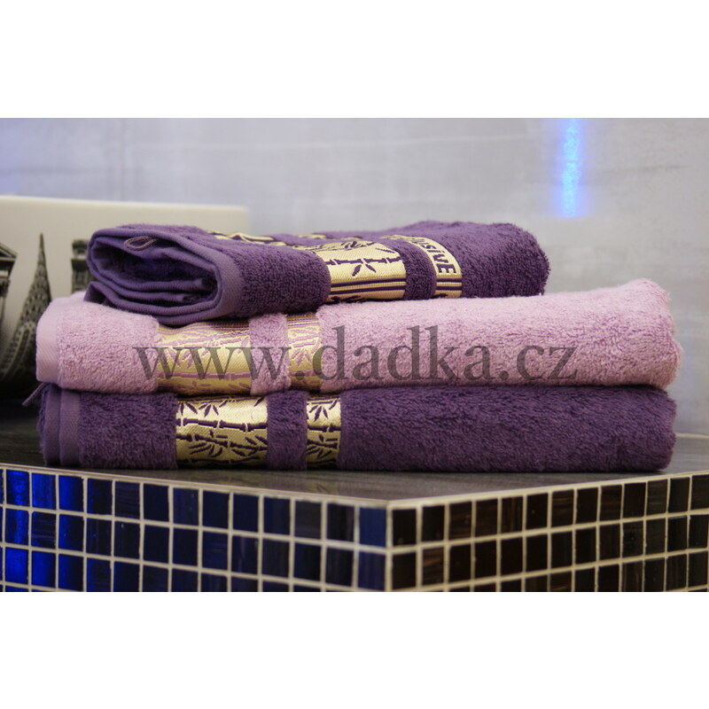 Bade Home Bambusový ručník Exclusive 50x90 tmavě fialová