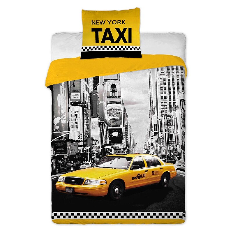 Jerry Fabrics Povlečení fototisk New York Taxi 140x200 70x90