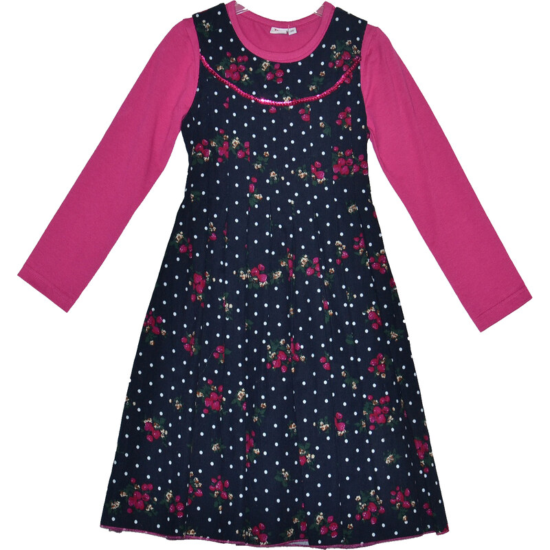 Topo Dívčí květované šaty s tričkem - barevné