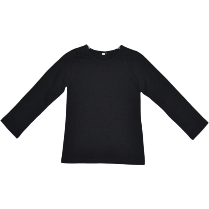 Topo Dívčí tričko s dlouhým rukávem - černé