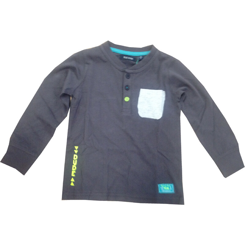 Blue Seven Chlapecké tričko s kapsičkou - tmavě šedé