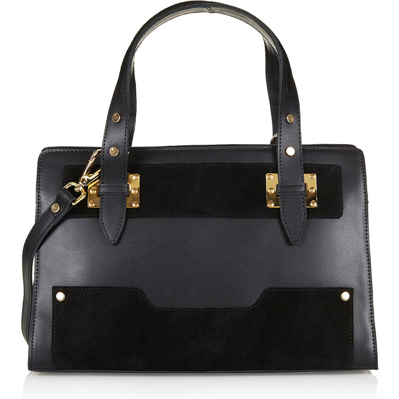 Topshop Leather and Suede Plated Tote