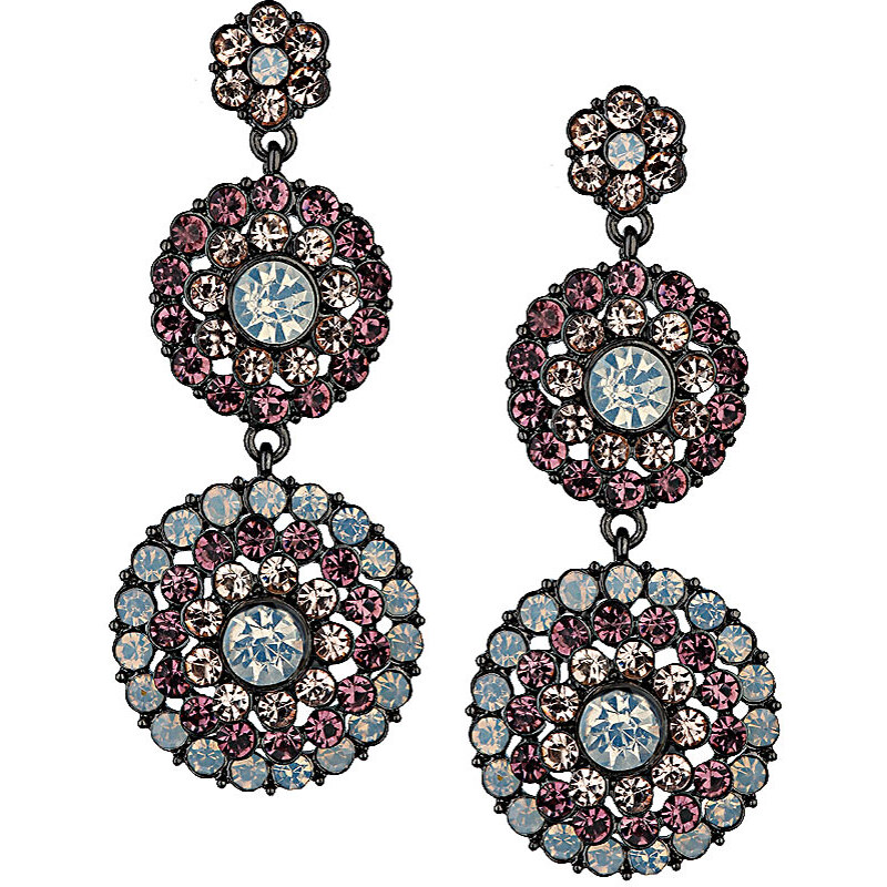 Topshop Premium Triple Circle Drop Earrings