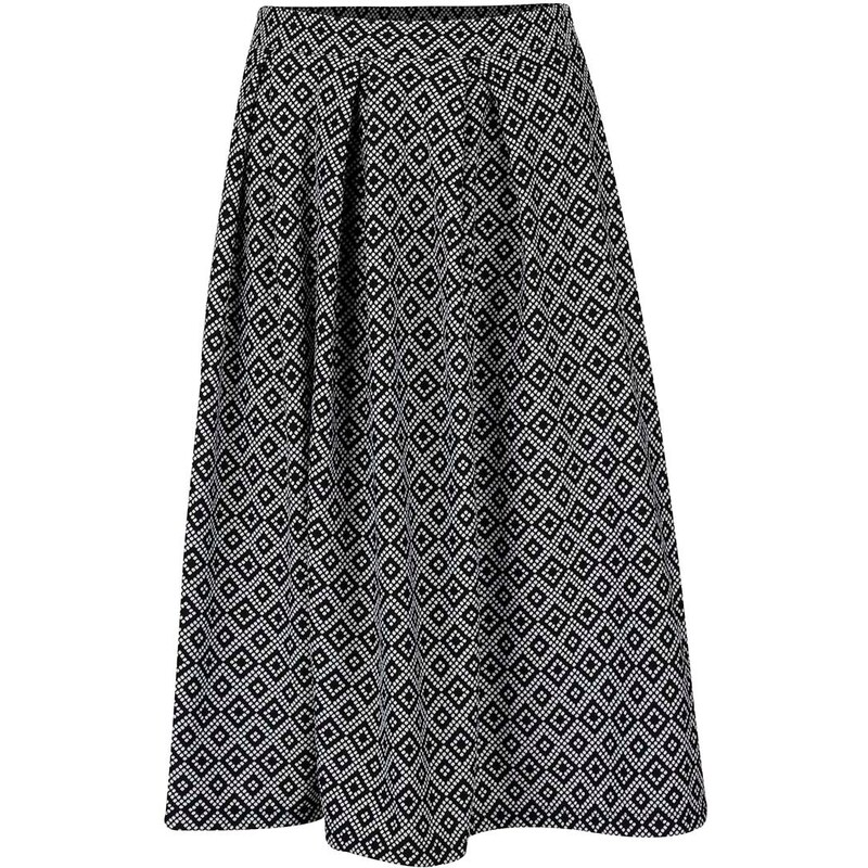 Krémovo-černá vzorovaná sukně Miss Selfridge