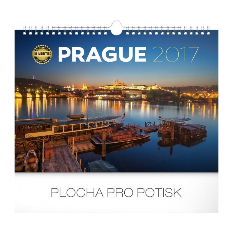 PRESCO GROUP, a.s. Nástěnný kalendář Praha 18měsíční 2017 PGN-3554-17