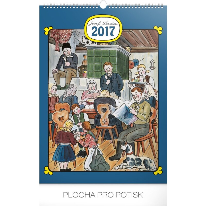 PRESCO GROUP, a.s. Nástěnný kalendář Josef Lada – Doma 2017 PGN-3568-L-17