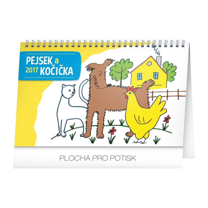 PRESCO GROUP, a.s. Stolní kalendář Pejsek a kočička 2017 PGS-4057-17