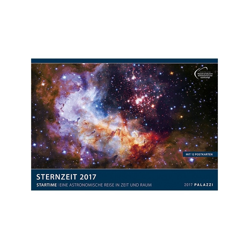 PALAZZI Verlag GmbH Nástěnný kalendář Hvězdný čas 2017 / STERNZEIT I STARTIME I Die Zeitreise der modernen Ast 17PZZ14