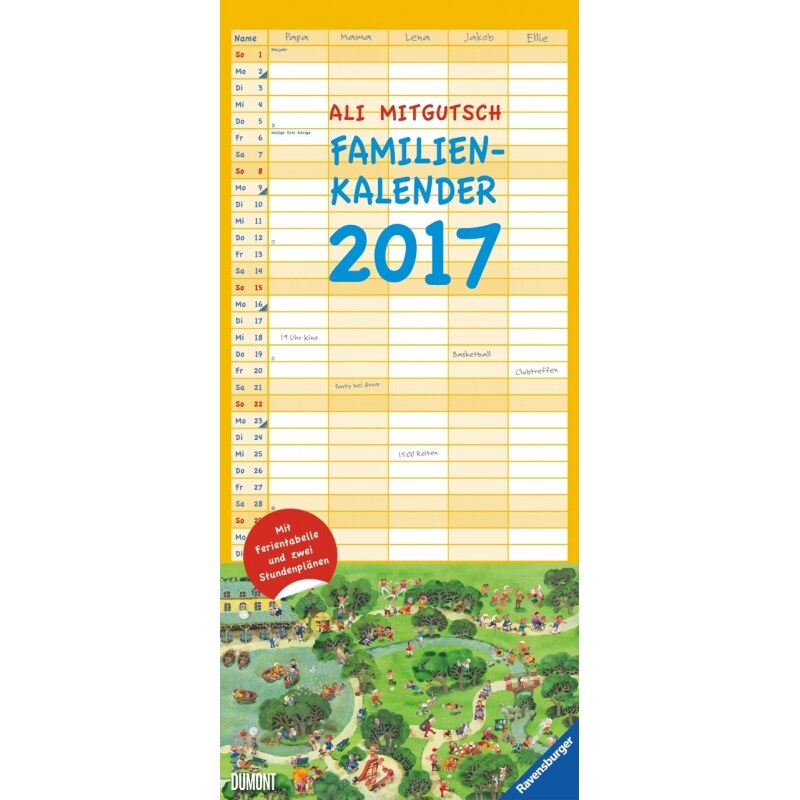 DuMont Kalenderverlag GmbH & Co. KG Nástěnný kalendář Rodinný plánovač Ali Mitgutsch / FamilienAli Mitgutsch 2017 17DU3555