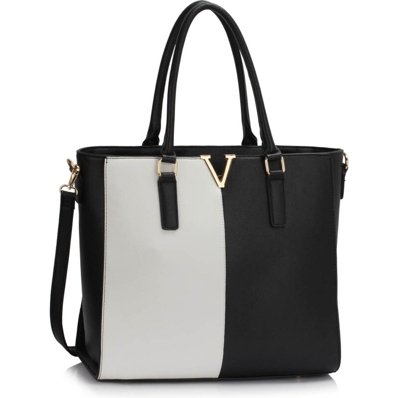 LS fashion dámská kabelka LS00420 černo-bílá