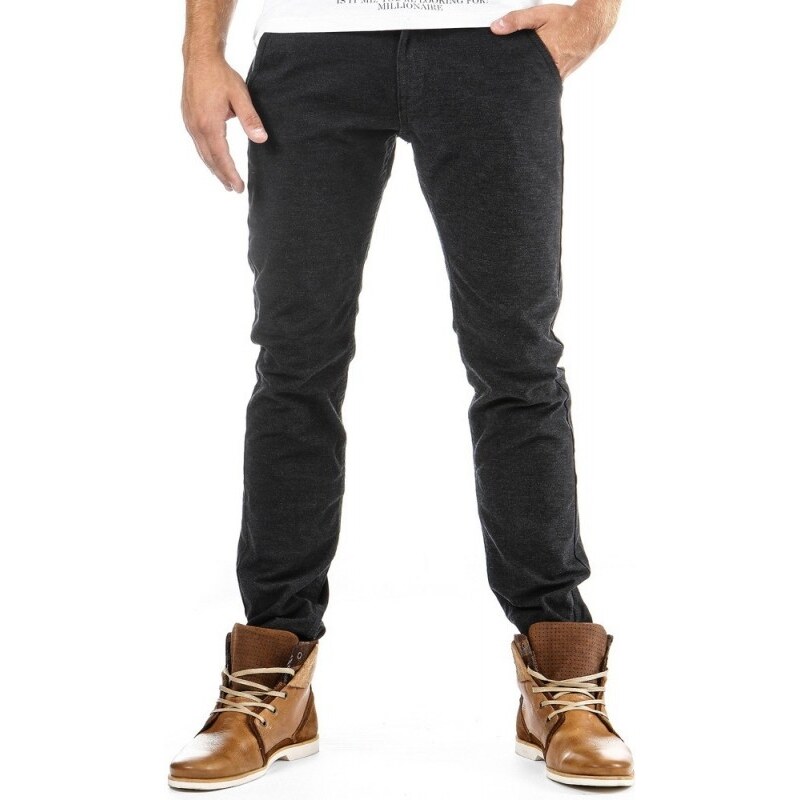 Pánské stylové kalhoty - Lucca, tmavě šedé