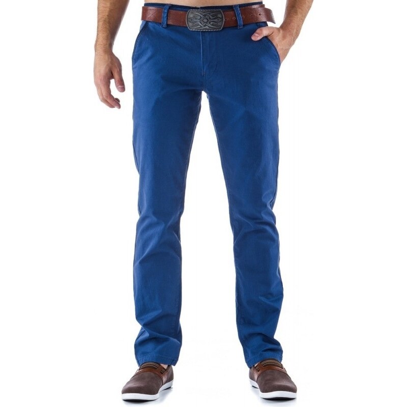 Pánské stylové kalhoty - Della, světle modré