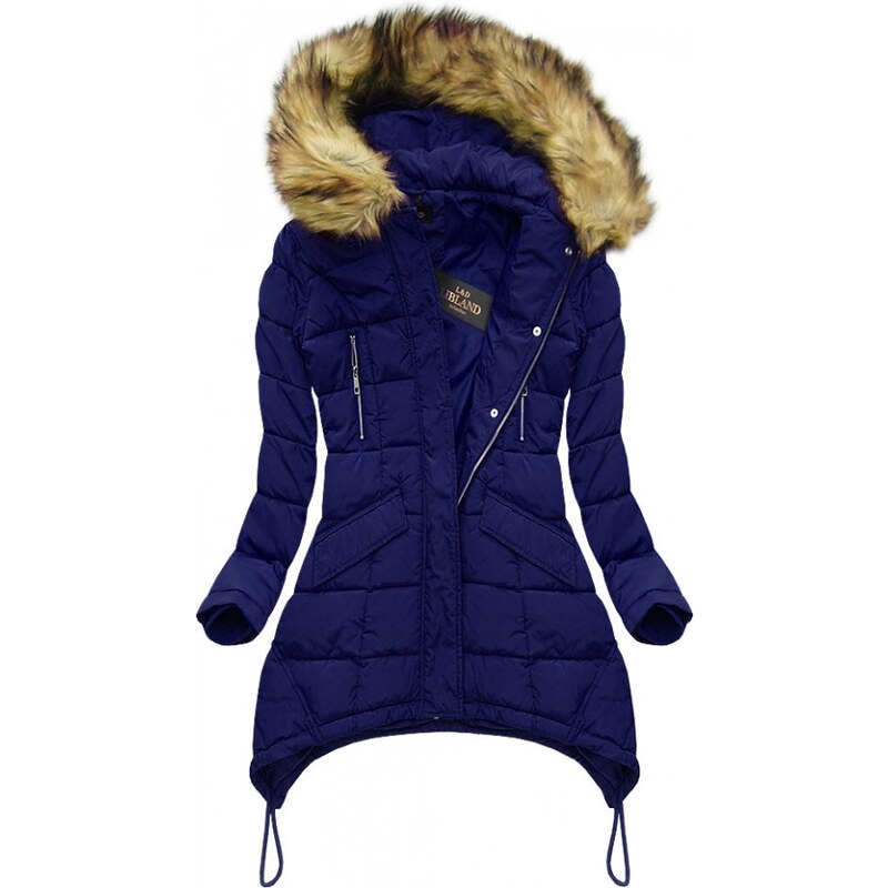 Libland Zimní bunda s kapucí modrá (673)