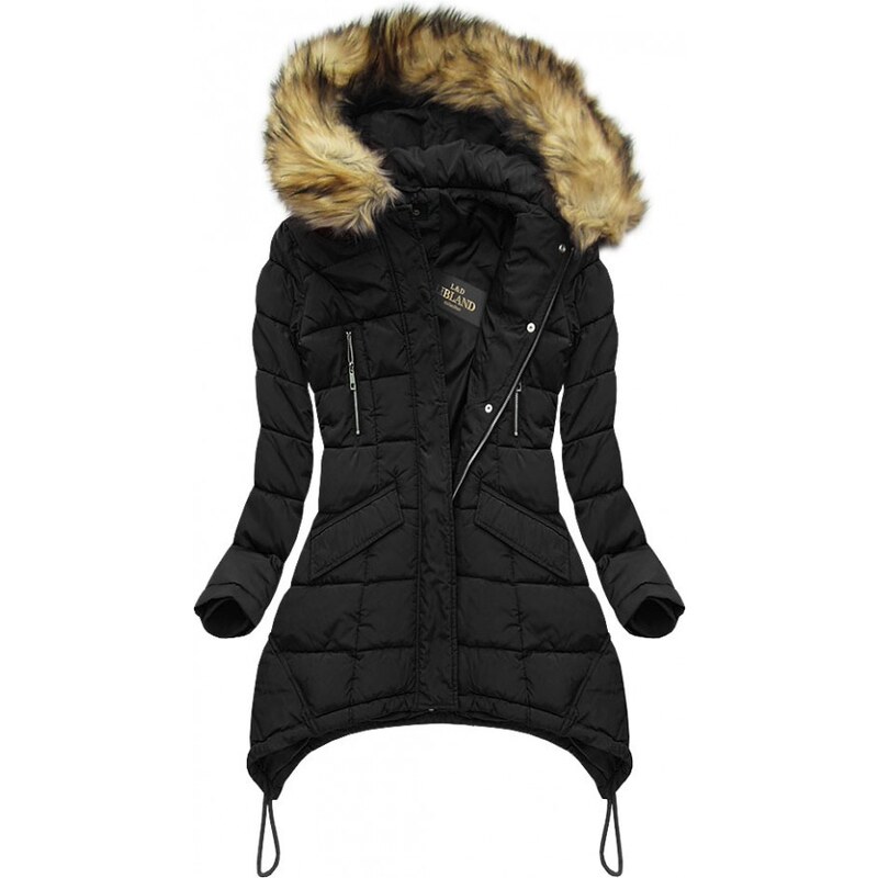 Libland Zimní bunda s kapucí černá (7673)