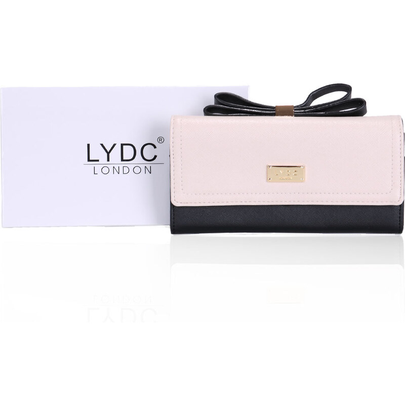 LYDC LONDON Černá peněženka LYDC s mašlí