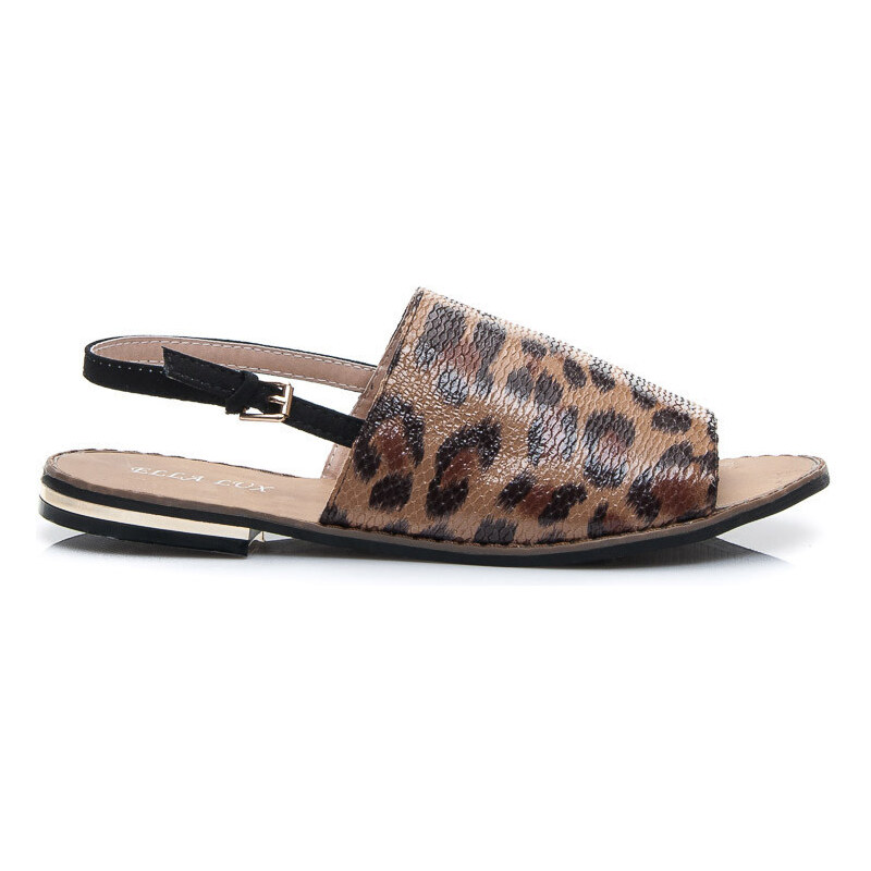 ELLA LUX Komfortní leopardí dámské sandály 37