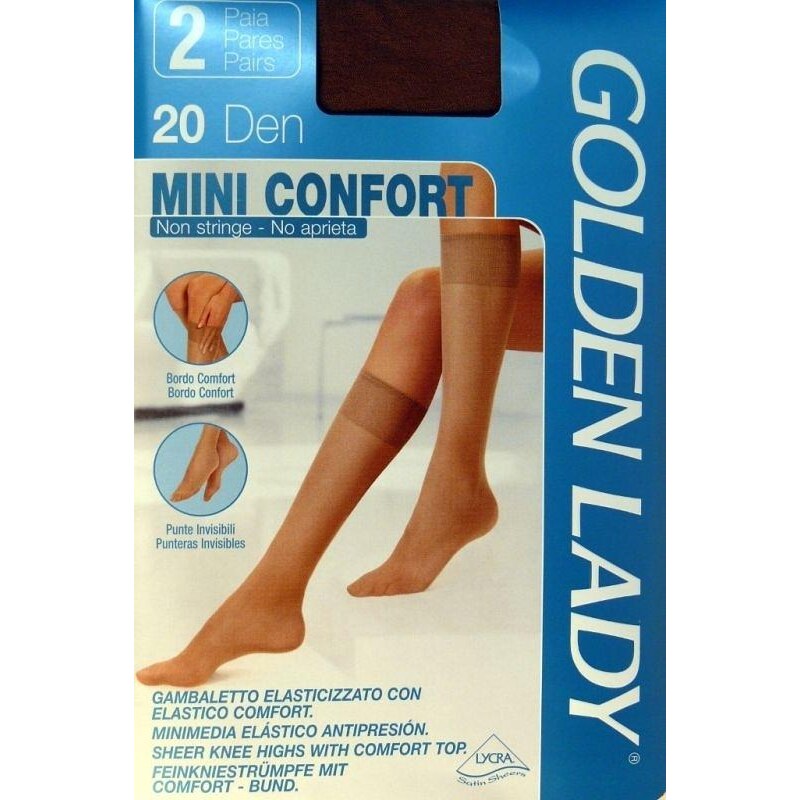 Podkolenky |Golden Lady| Mini Confort 20 den A`2 fumo, 1/2