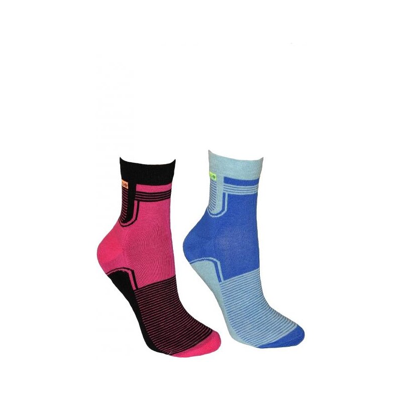 Ponožky Bratex Women Sportovní Polofrotté 051 mix barev-mix vzor, 39-41