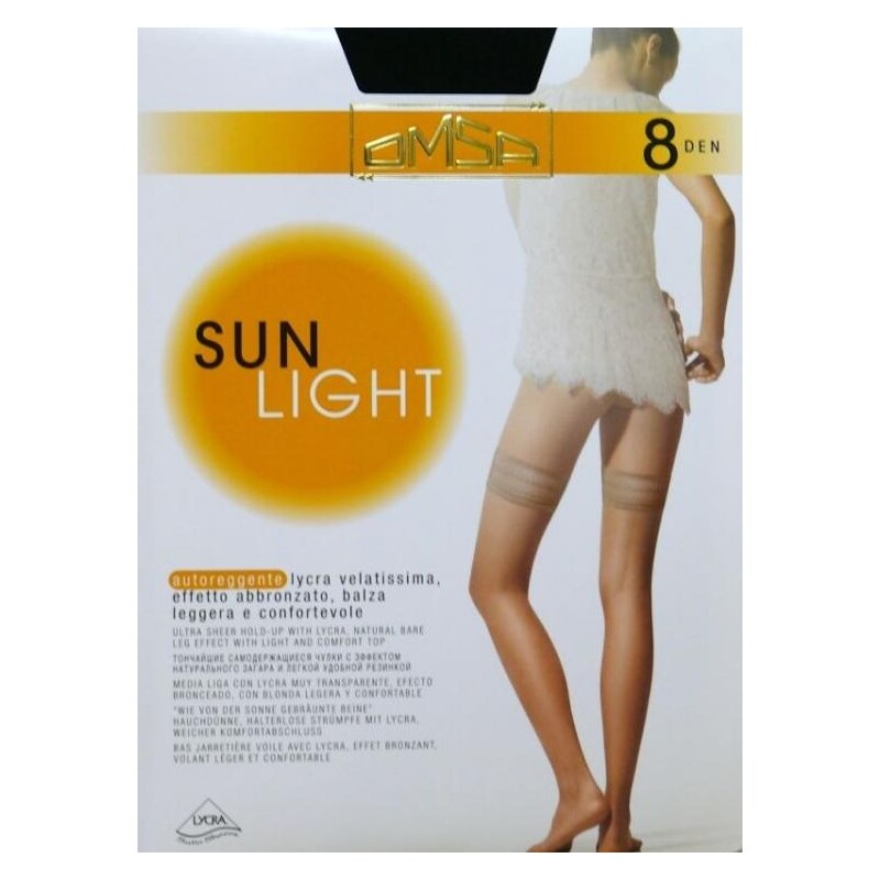 Punčochy Omsa |Sun Light 8 den sierra/odstín béžové, 4-L