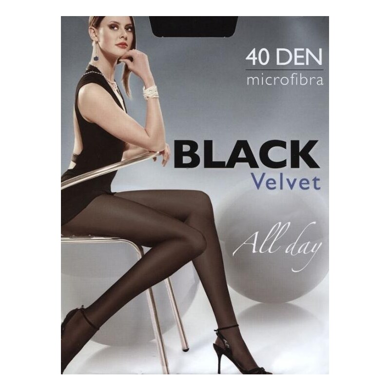 Punčochové kalhoty Egeo Black Velvet 40 den nero, 2-S