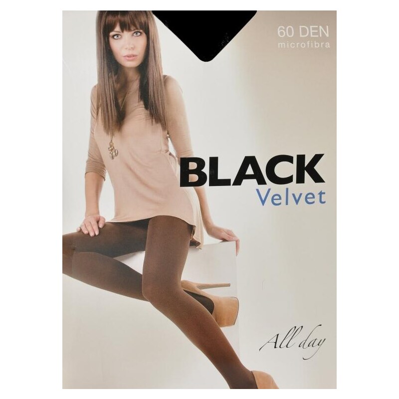Punčochové kalhoty Egeo Black Velvet 60 den 5XL nero, 5-XL