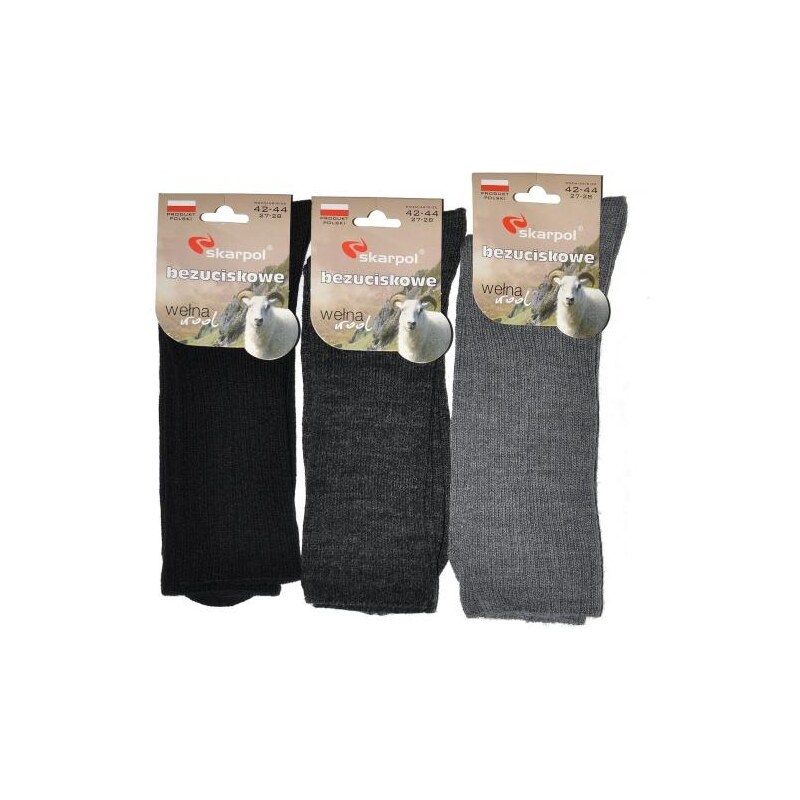 Ponožky Skarpol netlačící s vlnou art.54 černá, 39-41