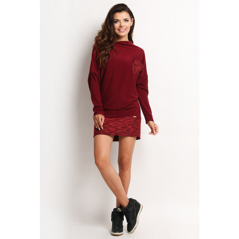 Awama Womans Dress A117 Claret