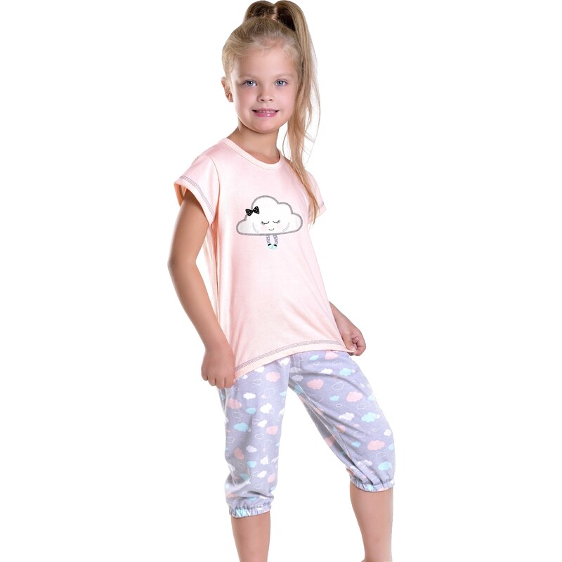 Dívčí pyžamo Tola meruňkové 116