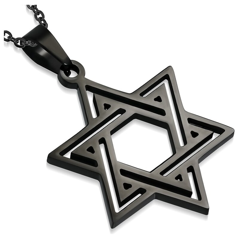 DAMSON Přívěšek židovská hvězda-černá