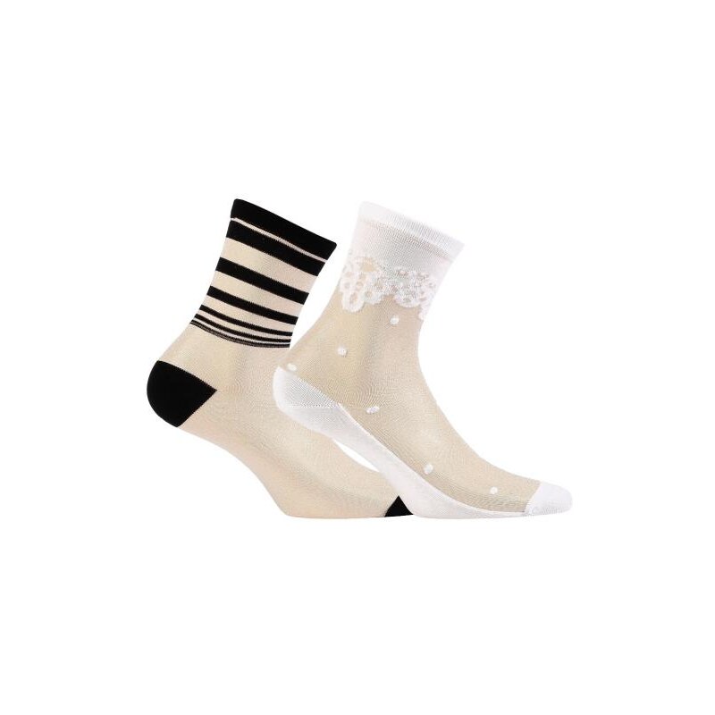 Dámské ponožky Gatta G 84116 Twisti bílý-puntíky, 36-38